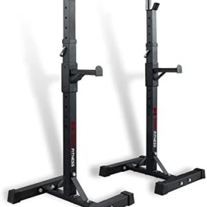 CCLIFE Verstellbarer Kniebeugenständer für Sportstudio – Höhenverstellbares Multi-Funktions Barbell Rack bis 150 kg für