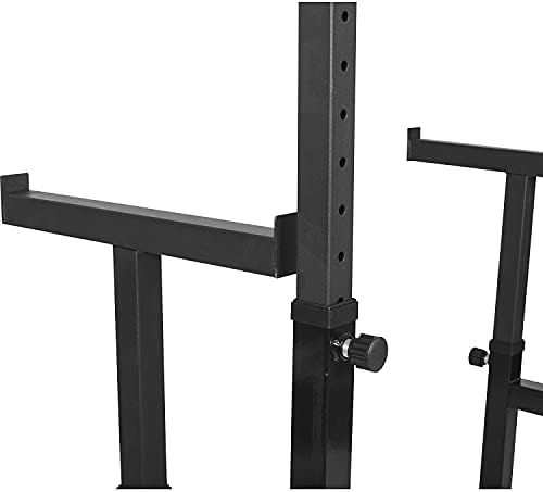 GORILLA SPORTS® Kniebeugenständer mit verstellbarem Langhantel Set 30kg & Dip-Griffen für gezielte Muskeltraining Zuhaus