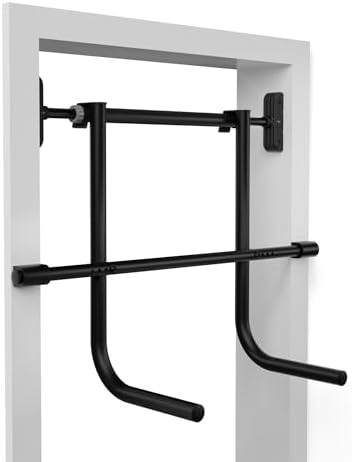 PULLUP & DIP Klimmzugstange für Türrahmen – Profi Pull-up Bar mit gepolsterten Griffen für sicheres Training ohne Schrau