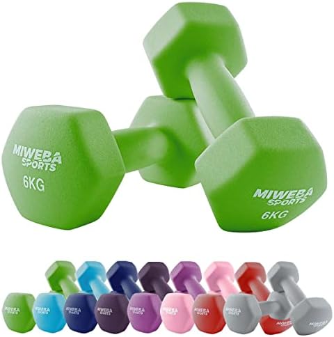 Miweba Sports Neopren Hantelset NKH100 | Profi Kurzhanteln 0.5-10.0 Kg für effektives Training zuhause