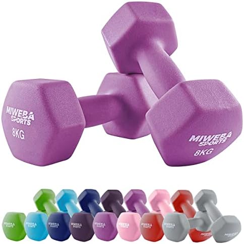 Miweba Sports Neopren Hantelset NKH100 | Profi Kurzhanteln 0.5-10.0 Kg für effektives Training zuhause