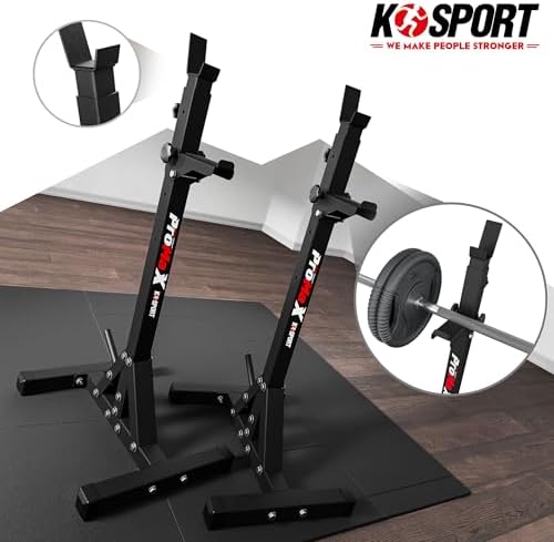 K-Sport: Verstärkter Squat Rack für bis zu 250 kg – Höhenverstellbarer Hantelständer für effektives Muskeltraining zuhau
