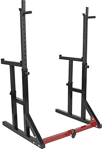 GORILLA SPORTS® Kniebeugenständer mit verstellbarem Langhantel Set 30kg & Dip-Griffen für gezielte Muskeltraining Zuhaus