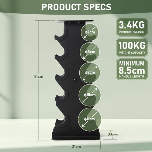 HantelRack Premium - Strapazierfähiger Hantelständer mit 5-Tier für effizientes Krafttraining Zuhause