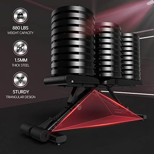 PASYOU Verstellbare Hantelbank - 90 Grad Multifunktionsbank für Zuhause, 400KG Belastung, schnell klappbar