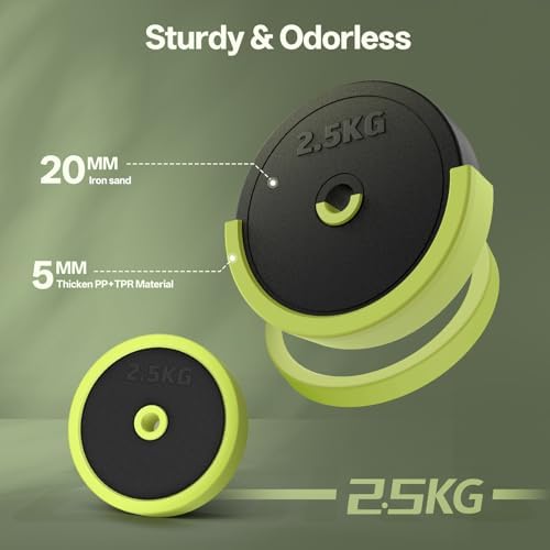 PASYOU Hantelset Verstellbar 20kg 4 in 1 - Flexibles Fitnessgerät für Heimtraining, Kurzhantel & Langhantel für vielfält