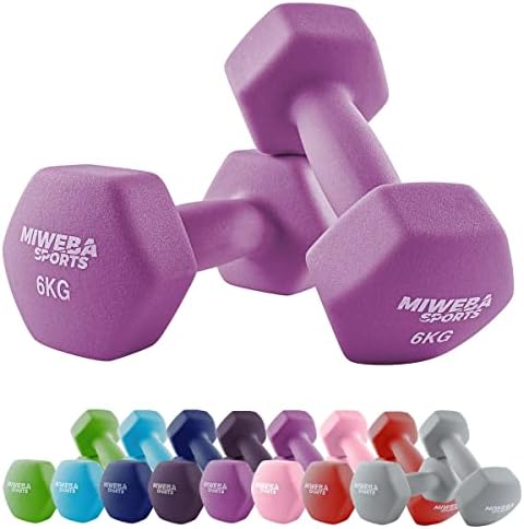 Miweba Sports Neopren Hantelset NKH100 | Profi Kurzhanteln 0.5-10.0 Kg für effektives Training zuhause