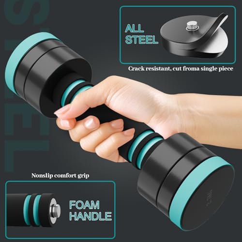 Dripex Hanteln Set – Verstellbare Kurzhanteln für effektives Home-Workout, 2er Set mit Stahlgewichten, ideal für Krafttr