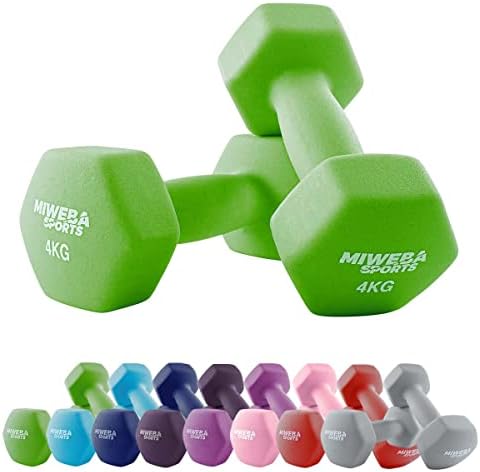 Miweba Sports Neopren Hantelset NKH100 | Profi Kurzhanteln 0.5-10.0 Kg für effektives Training zuhause