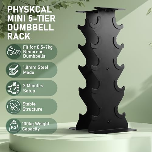 HantelRack Premium - Strapazierfähiger Hantelständer mit 5-Tier für effizientes Krafttraining Zuhause