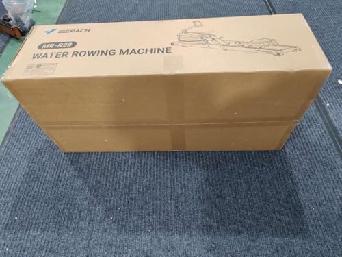 MERACH Klappbares Wasser Rudergerät aus Holz mit APP & Komfortsitz – Perfekt für Heimfitness!