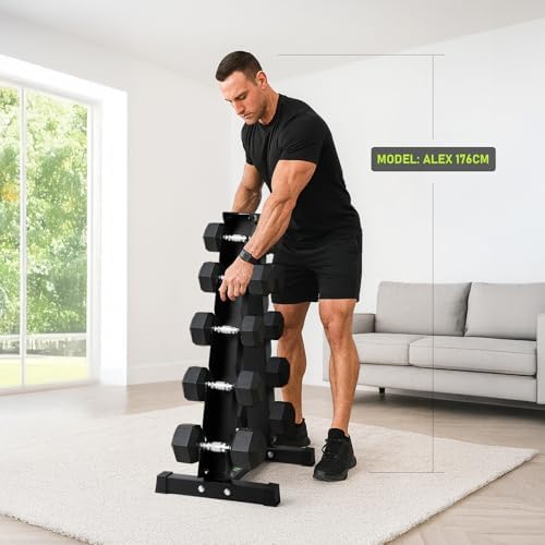 HantelRack Premium - Strapazierfähiger Hantelständer mit 5-Tier für effizientes Krafttraining Zuhause