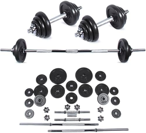 SPORTINATOR® "Machine" Hantel Set mit Koffer – Vielseitiges 2-in-1 Hantelset (15–40 kg) für effektives Training zu Hause