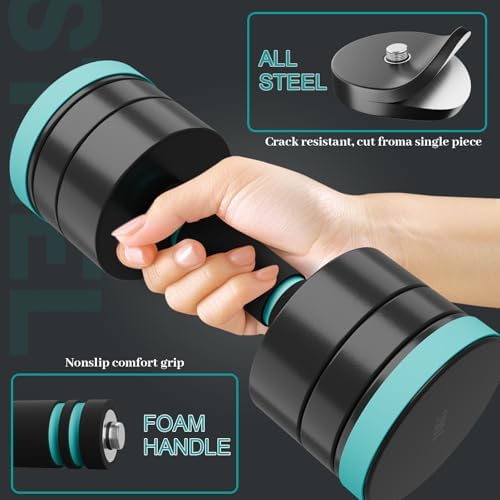 Dripex Hanteln Set – Verstellbare Kurzhanteln für effektives Home-Workout, 2er Set mit Stahlgewichten, ideal für Krafttr