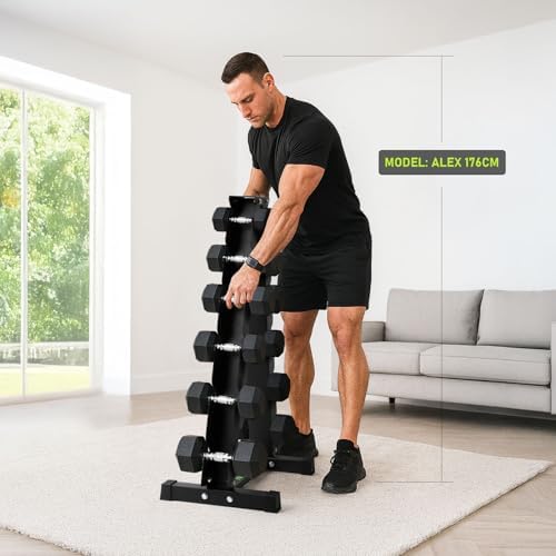 HantelRack Premium - Strapazierfähiger Hantelständer mit 5-Tier für effizientes Krafttraining Zuhause