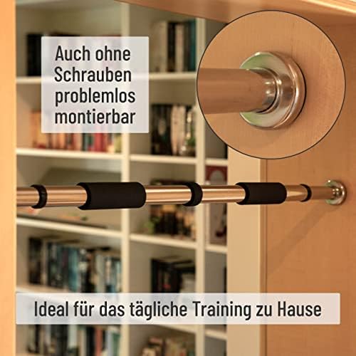 Klimmzugstange von – Stufenlos verstellbar 63-100 cm für Türrahmen – Perfekt für Home Workout und Bodybuilding