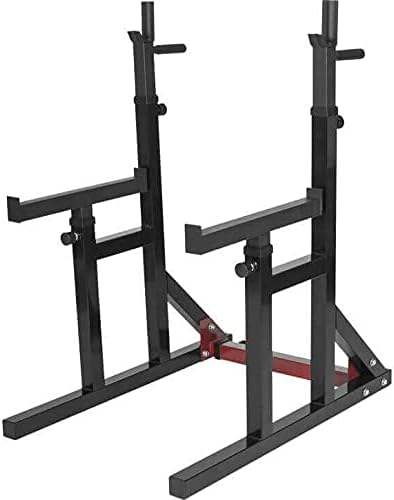 GORILLA SPORTS® Kniebeugenständer mit verstellbarem Langhantel Set 30kg & Dip-Griffen für gezielte Muskeltraining Zuhaus