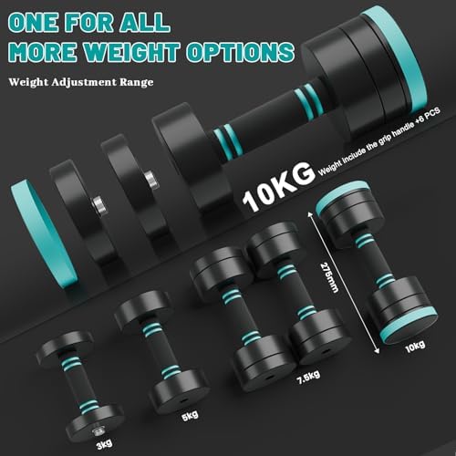 Dripex Hanteln Set – Verstellbare Kurzhanteln für effektives Home-Workout, 2er Set mit Stahlgewichten, ideal für Krafttr