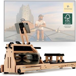 SportPlus Wasserrudergerät für Zuhause – Klappbar & FSC®-Zertifiziertes Eichenholz bis 180 kg – Fitness für alle Größen!