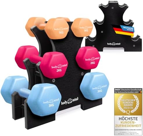 Body & Mind® Hanteln 2er Set – Effektive Gymnastikhanteln für Zuhause, ideal für Krafttraining!