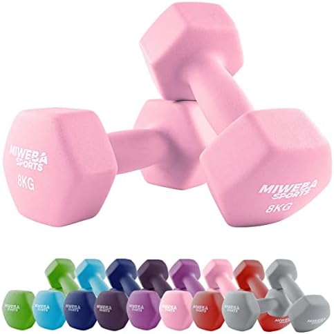 Miweba Sports Neopren Hantelset NKH100 | Profi Kurzhanteln 0.5-10.0 Kg für effektives Training zuhause