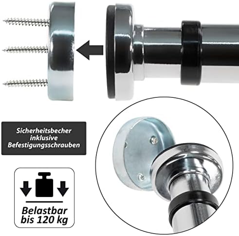 Klimmzugstange von – Stufenlos verstellbar 63-100 cm für Türrahmen – Perfekt für Home Workout und Bodybuilding