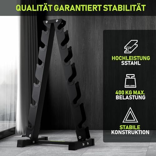 HantelRack Premium - Strapazierfähiger Hantelständer mit 5-Tier für effizientes Krafttraining Zuhause