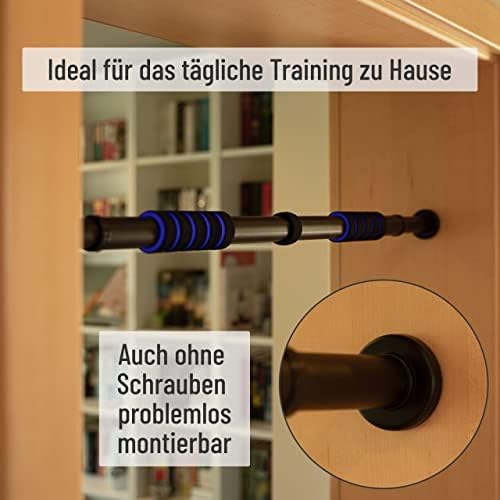 Klimmzugstange von – Stufenlos verstellbar 63-100 cm für Türrahmen – Perfekt für Home Workout und Bodybuilding