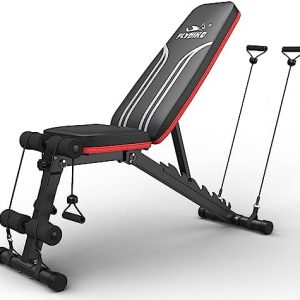 FLYBIRD Multifunktionale Hantelbank für Heim-Fitnessstudio – 8-fach verstellbare Rückenlehne, 318kg Belastbarkeit, klapp