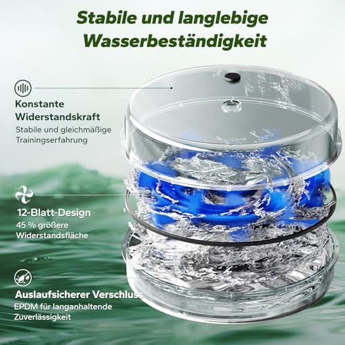 MERACH Klappbares Wasser Rudergerät aus Holz mit APP & Komfortsitz – Perfekt für Heimfitness!