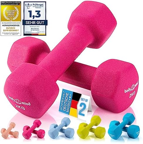 Body & Mind® Hanteln 2er Set – Effektive Gymnastikhanteln für Zuhause, ideal für Krafttraining!
