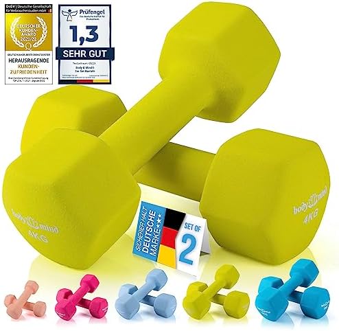 Body & Mind® Hanteln 2er Set – Effektive Gymnastikhanteln für Zuhause, ideal für Krafttraining!