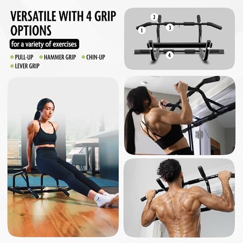 DMoose Klimmzugstange für Tür – 158,8 kg Tragkraft, ideal für Heimfitness & Krafttraining