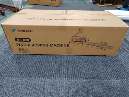 MERACH Klappbares Wasser Rudergerät aus Holz mit APP & Komfortsitz – Perfekt für Heimfitness!