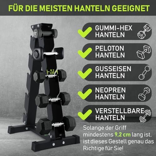 HantelRack Premium - Strapazierfähiger Hantelständer mit 5-Tier für effizientes Krafttraining Zuhause