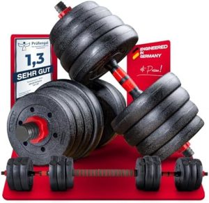 Sportstech AH150 2in1 Hanteln Set mit 20/30/40kg verstellbar | Fitness für Männer & Frauen im Home Gym