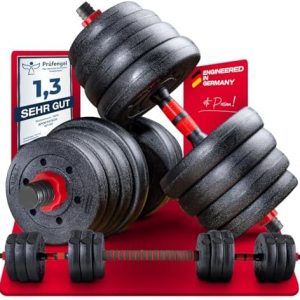 Sportstech AH150 2in1 Hanteln Set mit 20/30/40kg verstellbar | Fitness für Männer & Frauen im Home Gym