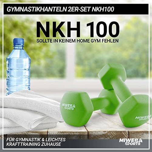 Miweba Sports Neopren Hantelset NKH100 | Profi Kurzhanteln 0.5-10.0 Kg für effektives Training zuhause