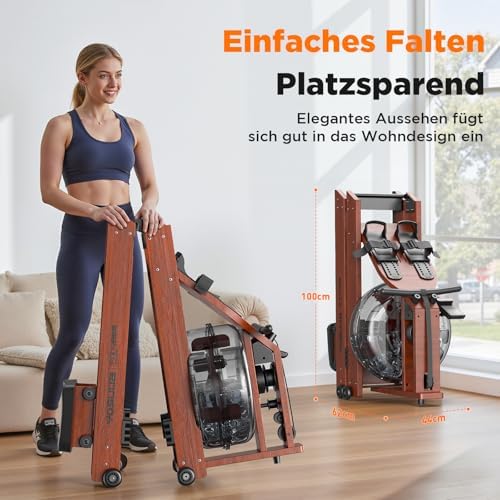 YOSUDA Rudergerät für Zuhause – Ultraleise Magnetmaschine mit 16 Widerstandsstufen, APP & LCD, platzsparend und bis 160k