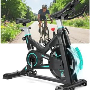 Wenoker Heimtrainer Fahrrad mit APP - Flüsterleises Indoor Bike für Zuhause, magnetischer Widerstand, max. 160KG, LCD-Mo