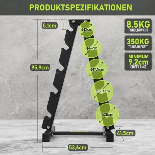HantelRack Premium - Strapazierfähiger Hantelständer mit 5-Tier für effizientes Krafttraining Zuhause