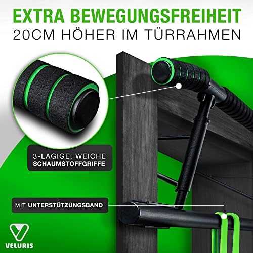 Klimmzugstange von PremiumFitness – Robuste Türreck für bis 200 KG – Ideal für Dips und Push-Ups zu Hause!