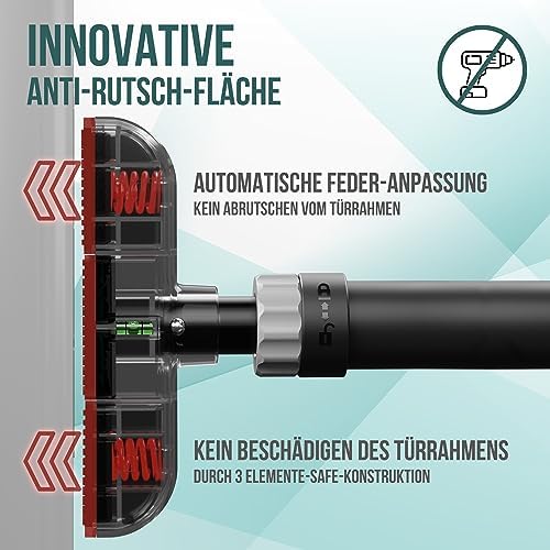 PULLUP & DIP Klimmzugstange für Türrahmen – Profi Pull-up Bar mit gepolsterten Griffen für sicheres Training ohne Schrau